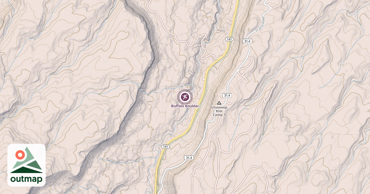 Map of Buffalo Boulder