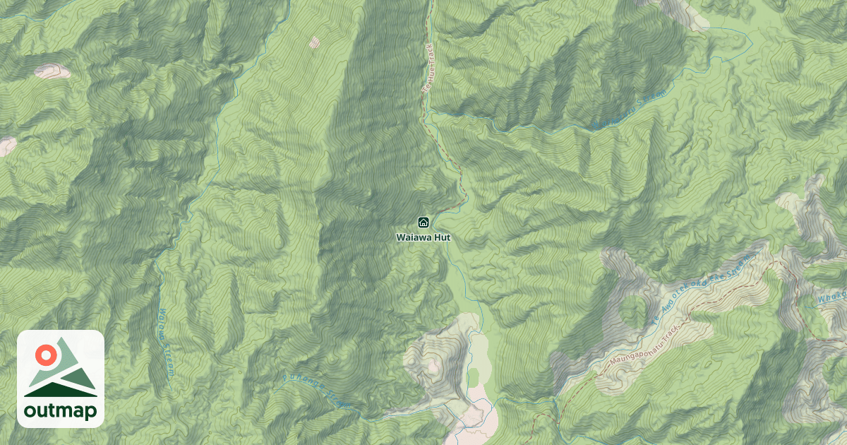 Map of Waiawa Hut