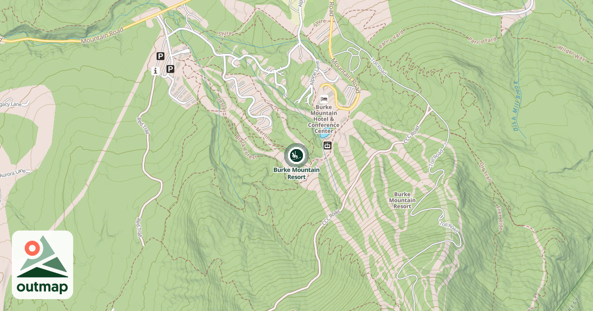 Map of Burke Mountain Resort