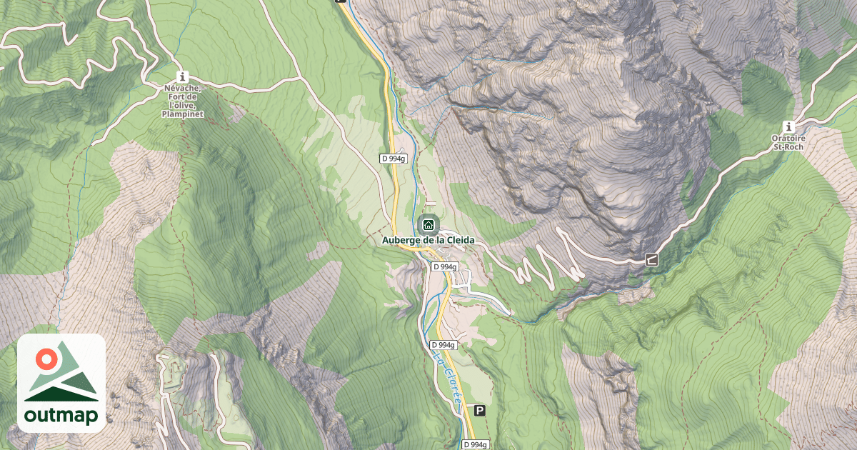 Map of Auberge de la Cleida
