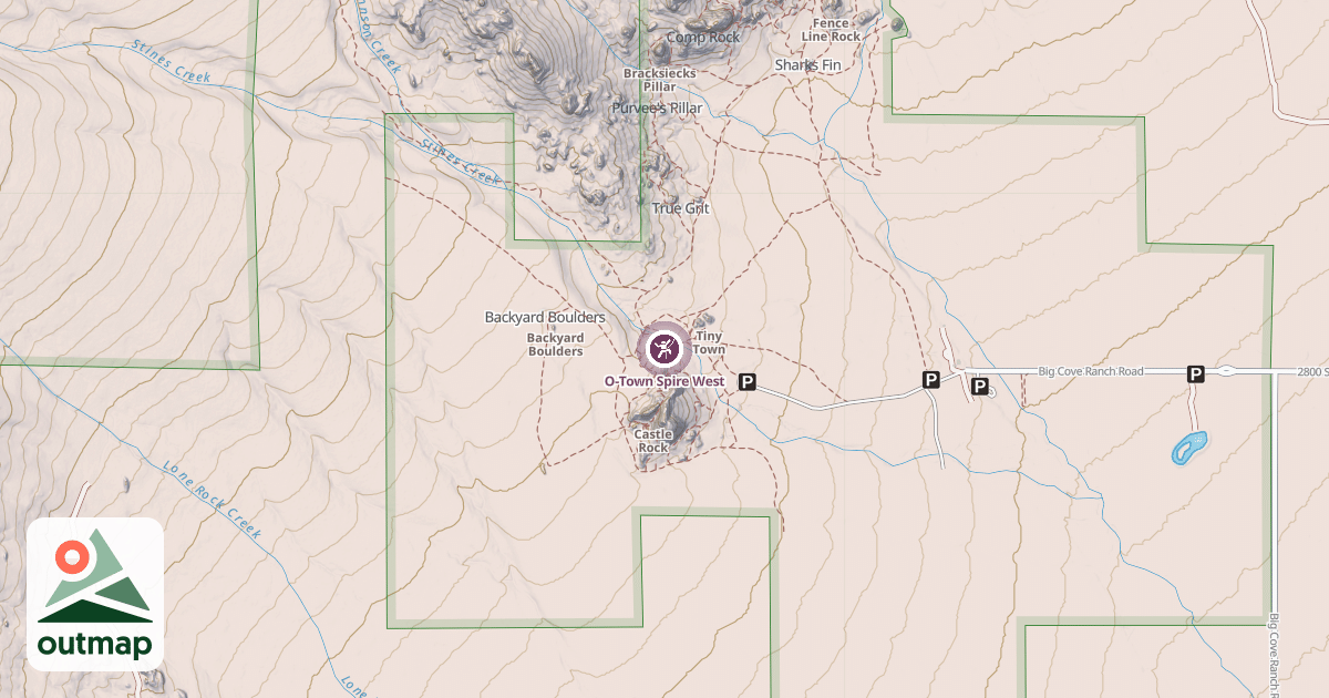 Map of O-Town Spire West
