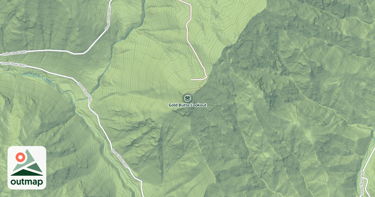 Map of Gold Butte Lookout