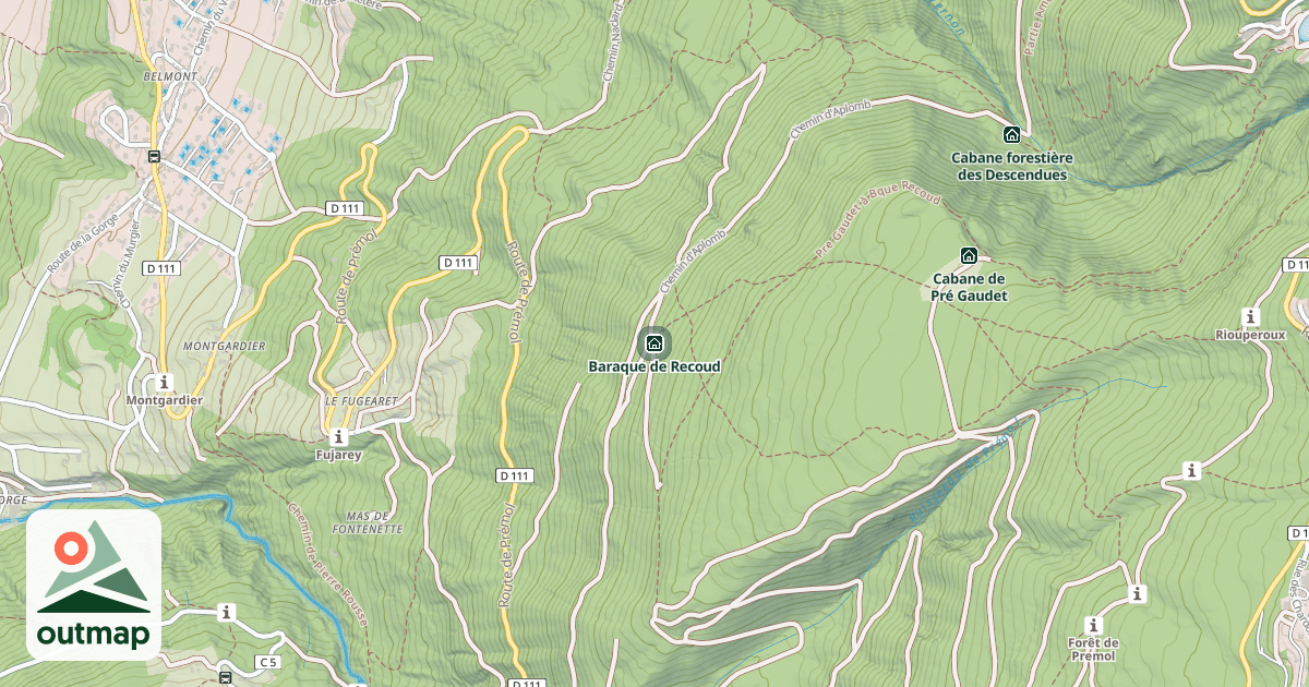 Map of Baraque de Recoud