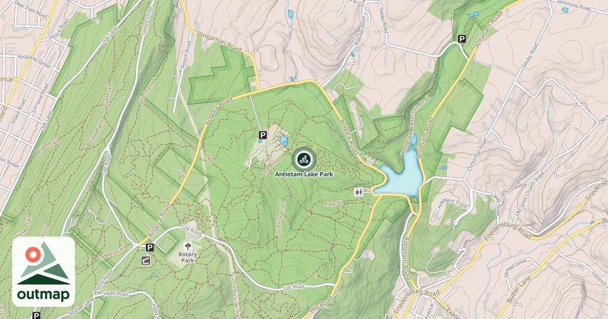 Map of Antietam Lake Park