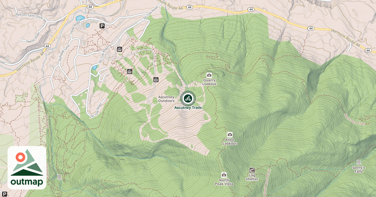 Map of Ascutney Trails