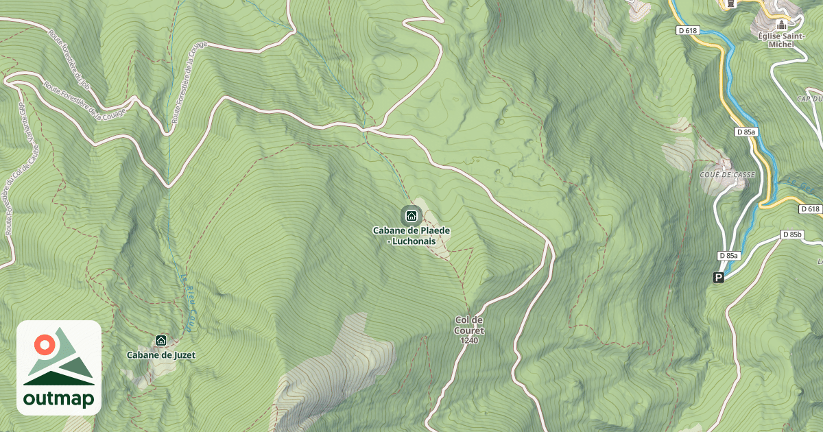 Map of Cabane de Plaede - Luchonais