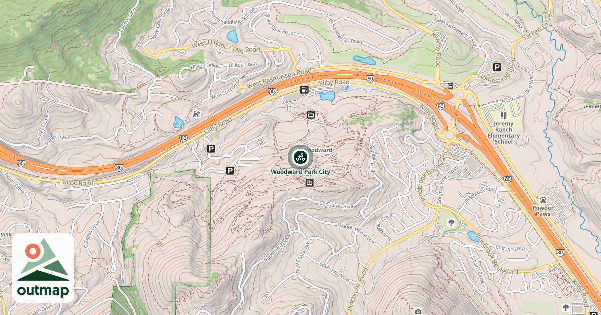Map of Woodward Park City