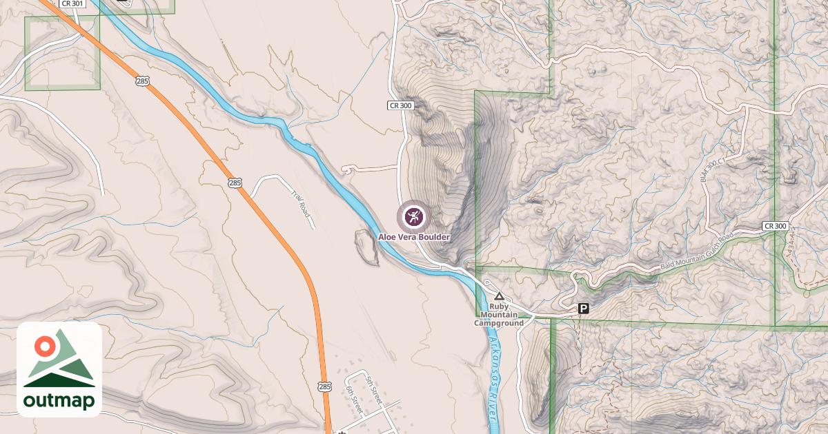 Map of Aloe Vera Boulder