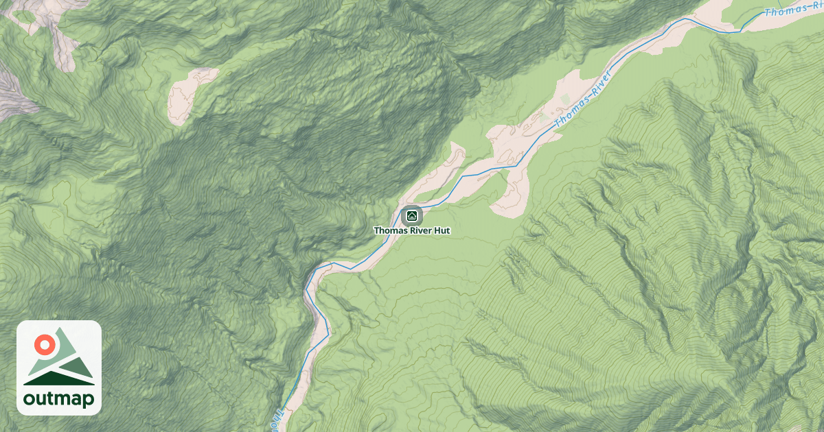 Map of Thomas River Hut