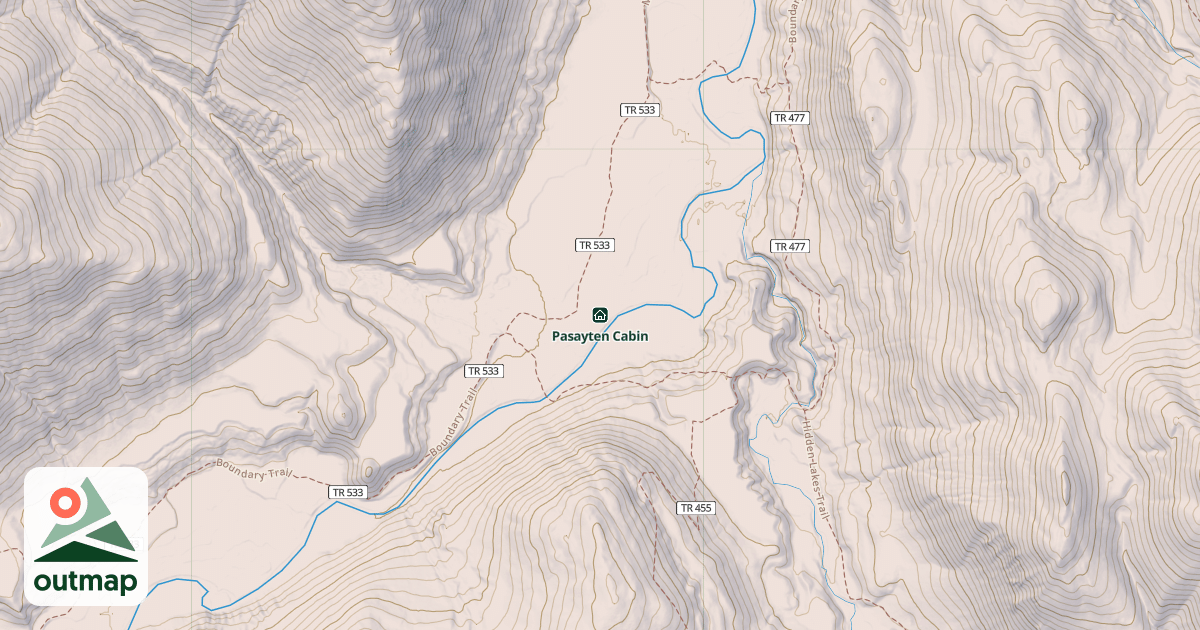 Map of Pasayten Cabin