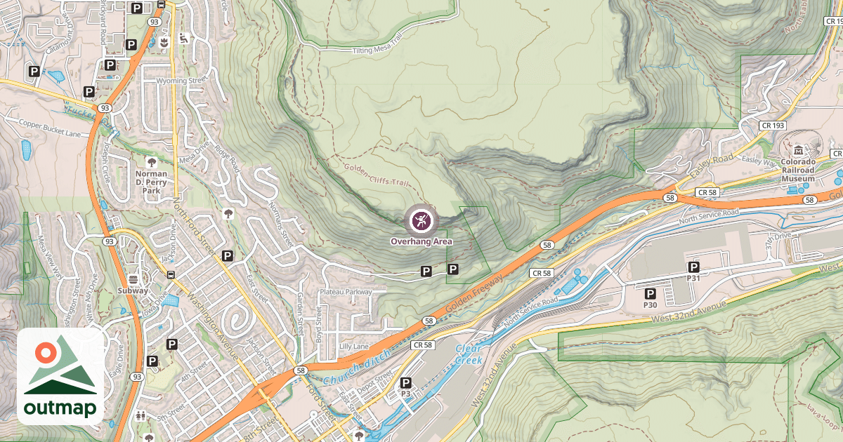 Map of Overhang Area