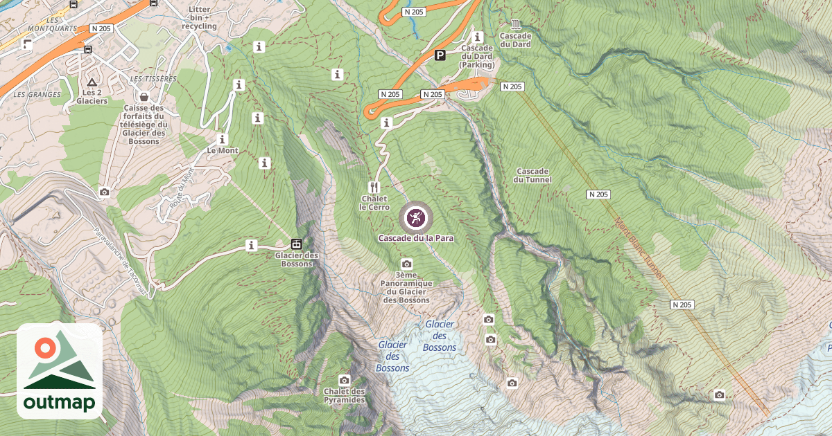 Map of Cascade du la Para