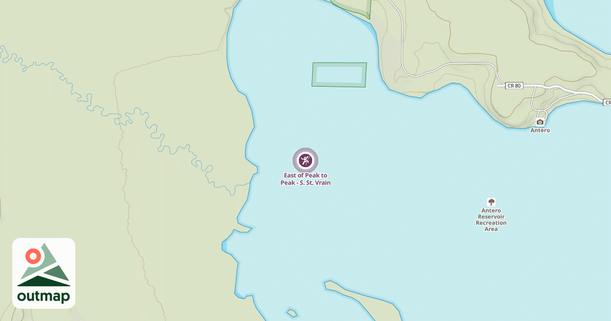 Map of East of Peak to Peak - S. St. Vrain