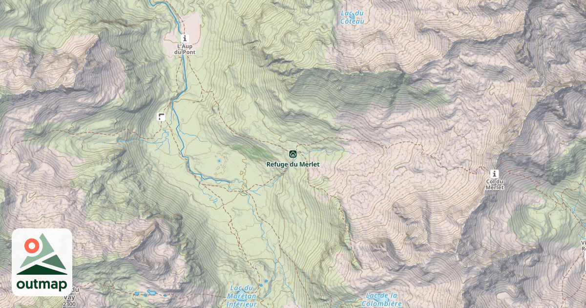 Map of Refuge du Merlet