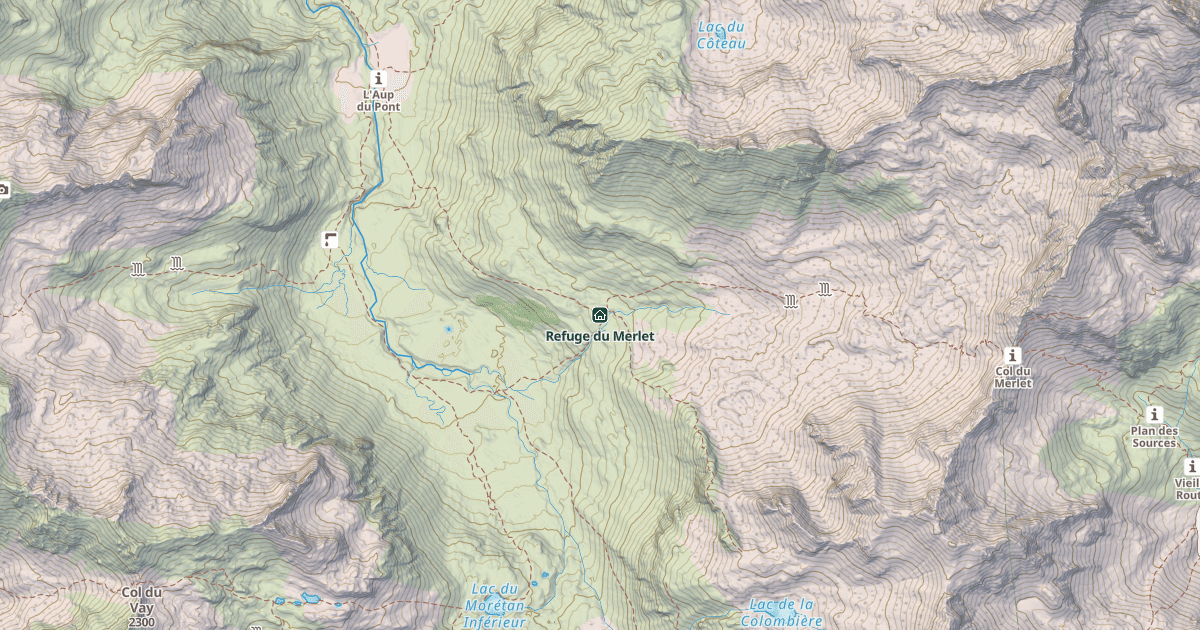 Map preview of Refuge du Merlet
